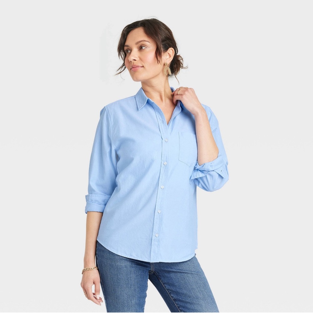 Chambray classic button down shirt